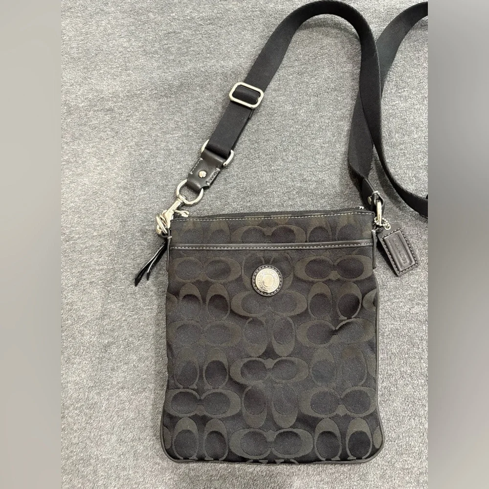 Coach Black Signature Crossbody Bag - Picture 2 of 14